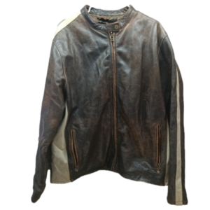 Men's vintage  leather jacket two tone